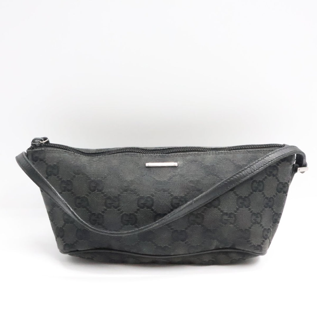 Gucci GG Supreme Black Boat Pochette Handbag - Lux Central