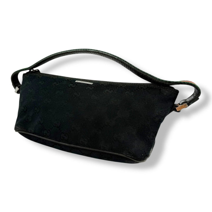 Gucci GG Supreme Black Boat Pochette Handbag - Lux Central