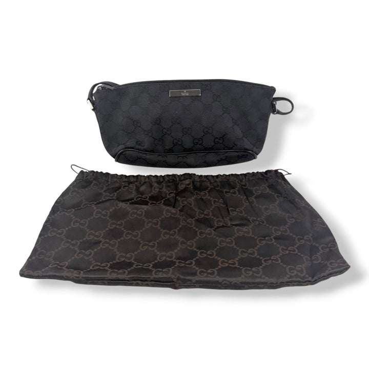 Gucci GG Supreme Black Boat Pochette Handbag - Lux Central