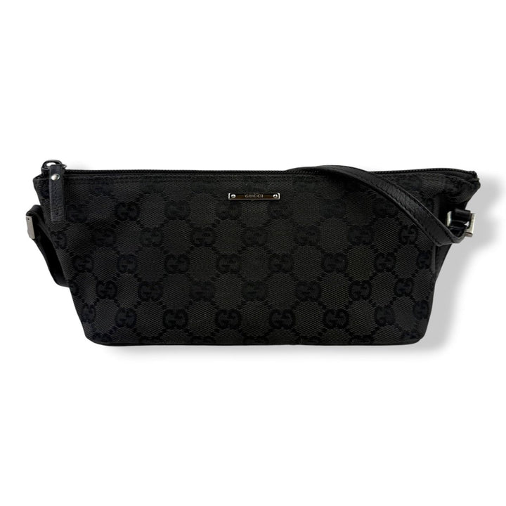 Gucci GG Supreme Black Boat Pochette Handbag - Lux Central