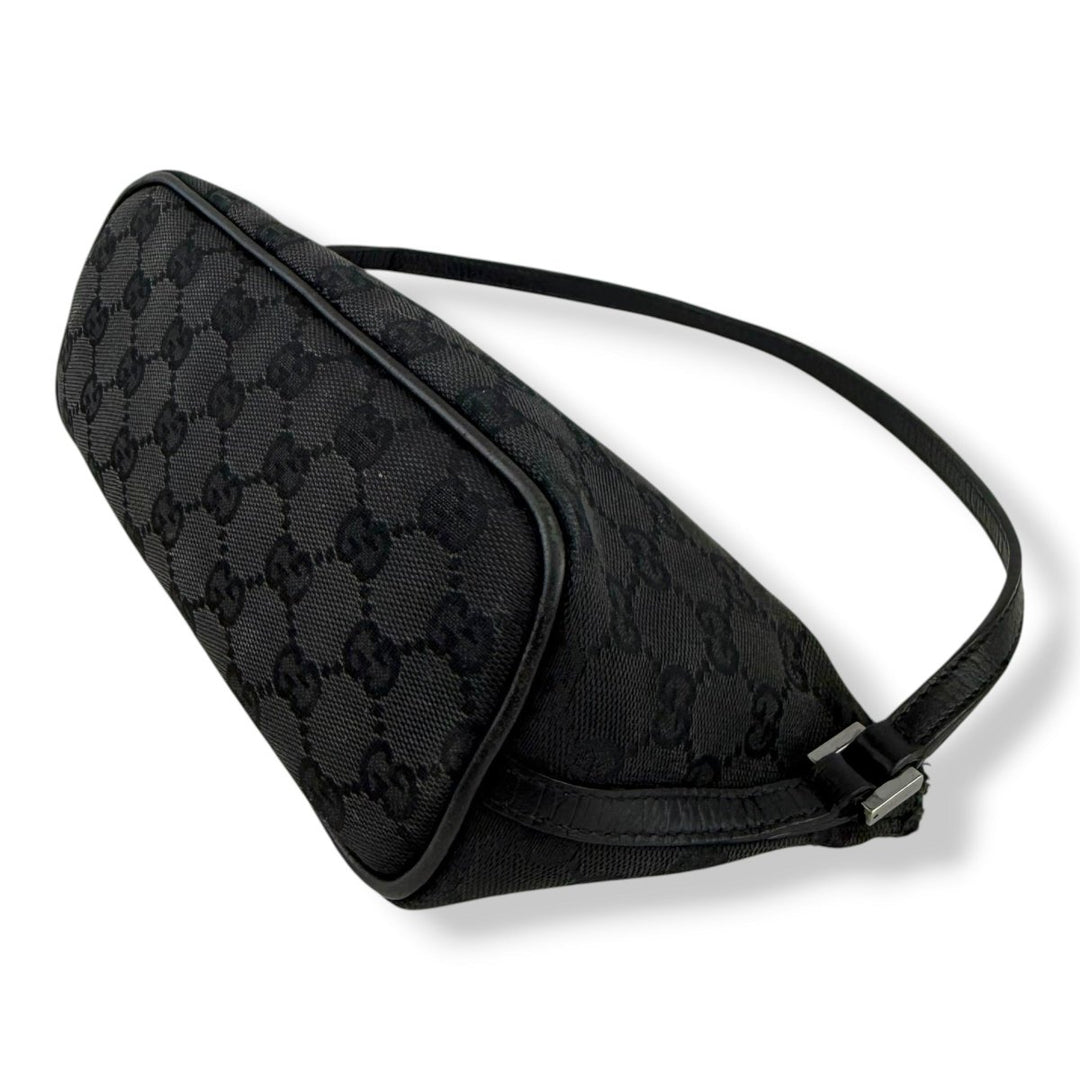 Gucci GG Supreme Black Boat Pochette Handbag - Lux Central