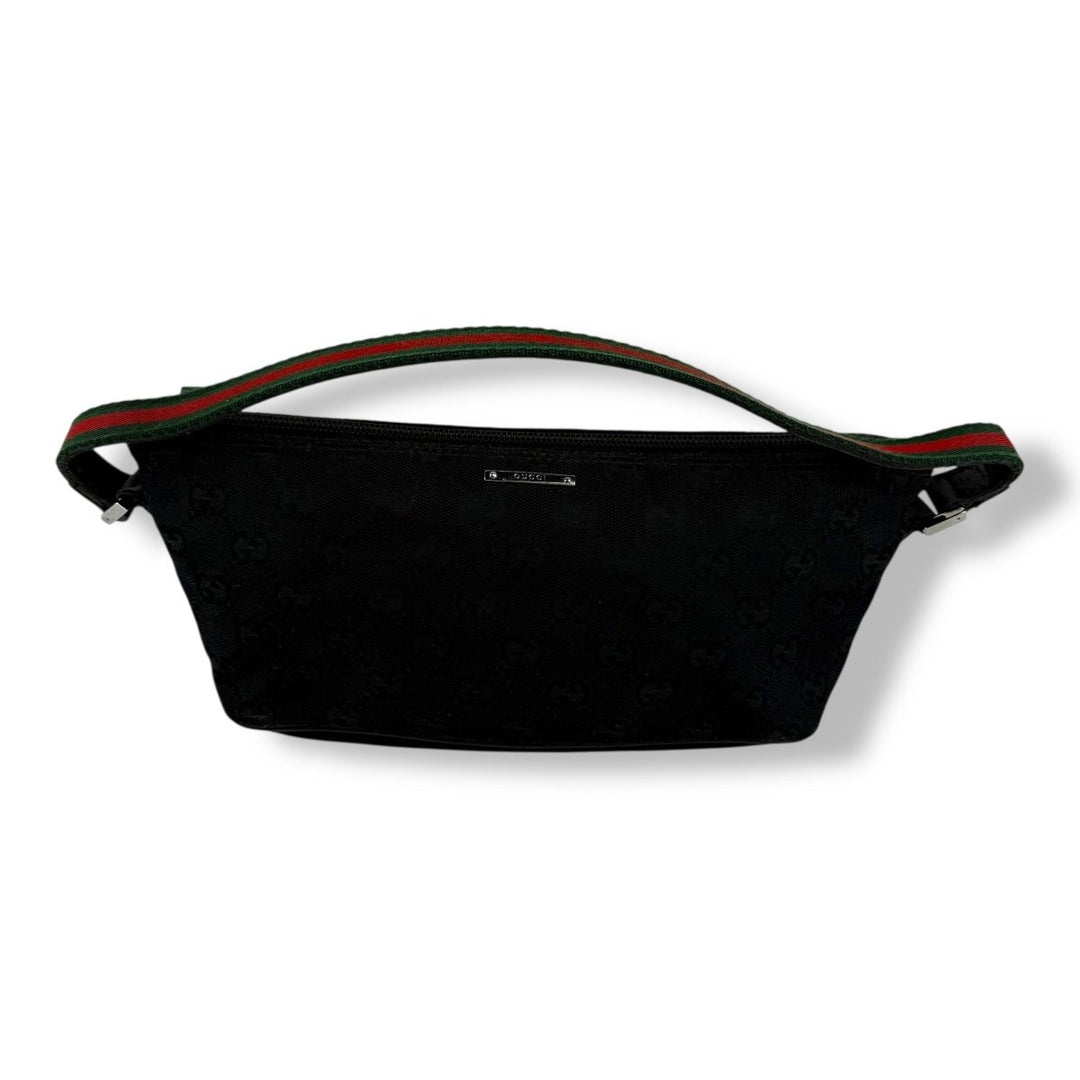 Gucci GG Supreme Black Boat Pochette Handbag - Lux Central