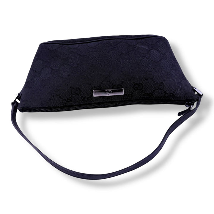Gucci GG Supreme Black Mini Boat Pochette Handbag - Lux Central