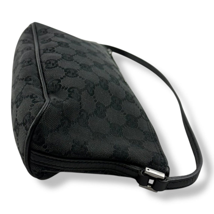 Gucci GG Supreme Black Mini Boat Pochette Handbag - Lux Central