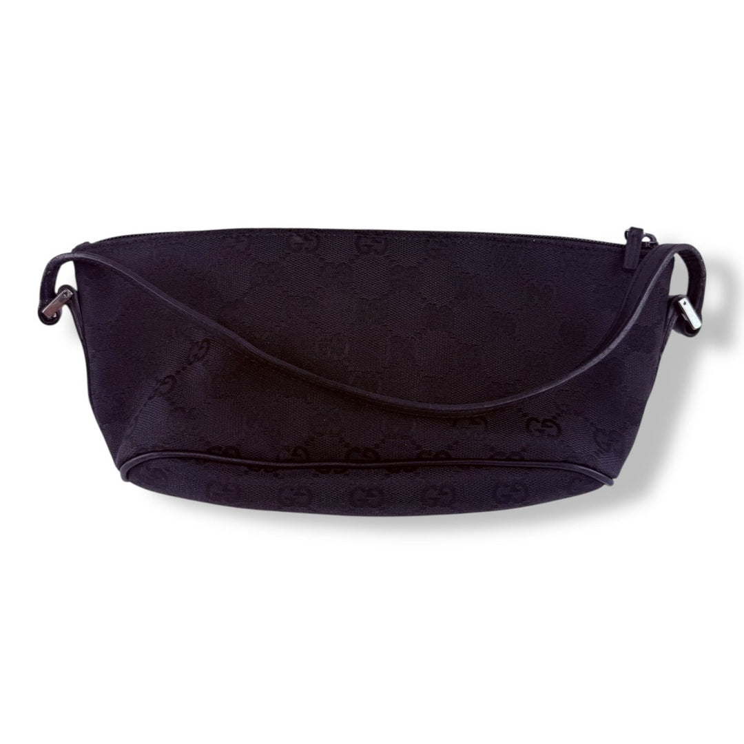 Gucci GG Supreme Black Mini Boat Pochette Handbag - Lux Central