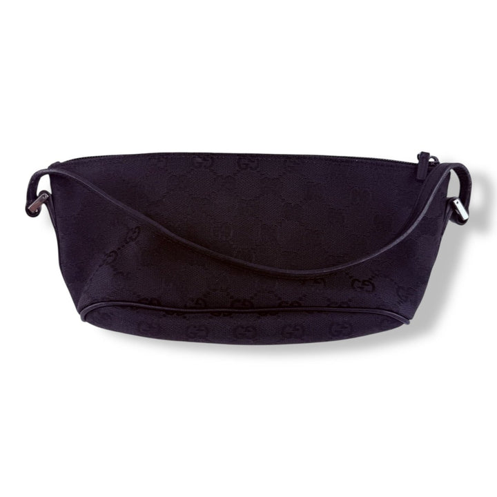 Gucci GG Supreme Black Mini Boat Pochette Handbag - Lux Central