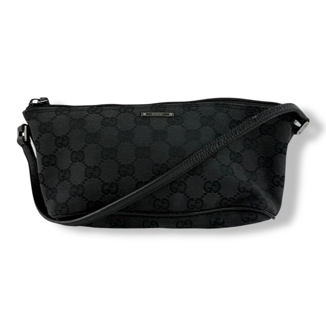 Gucci GG Supreme Black Mini Boat Pochette Handbag - Lux Central