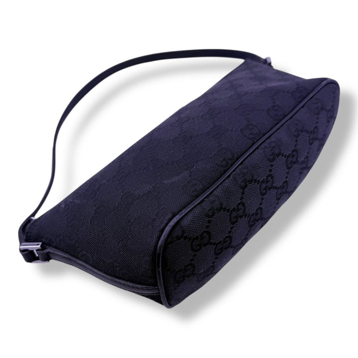 Gucci GG Supreme Black Mini Boat Pochette Handbag - Lux Central