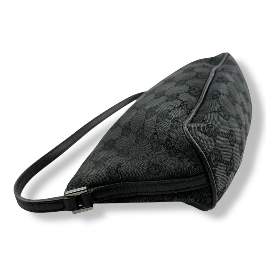 Gucci GG Supreme Black Mini Boat Pochette Handbag - Lux Central