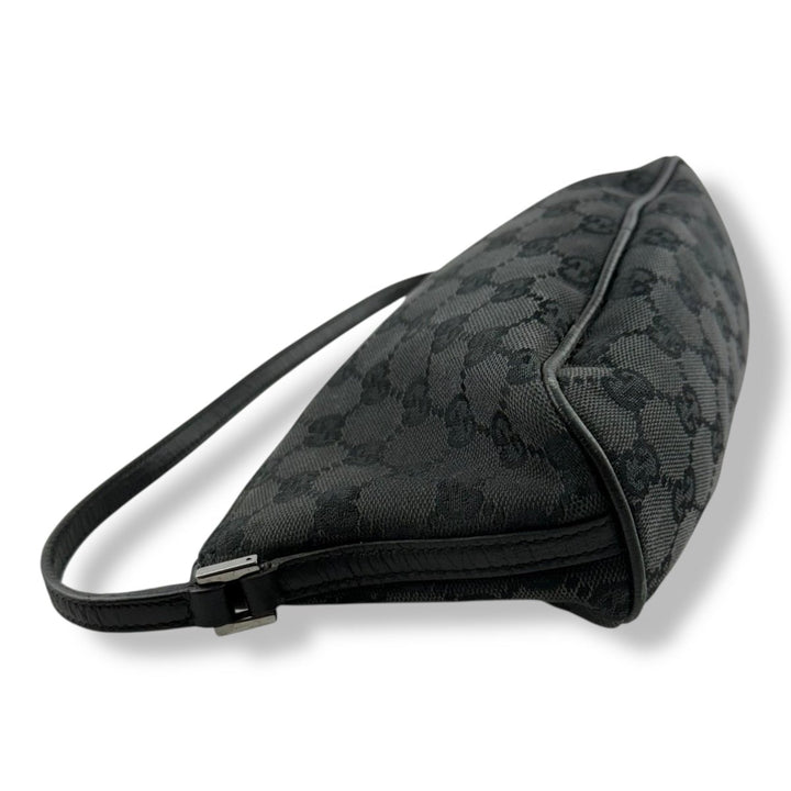 Gucci GG Supreme Black Mini Boat Pochette Handbag - Lux Central