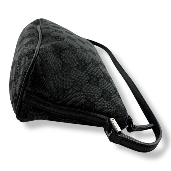 Gucci GG Supreme Black Mini Boat Pochette Handbag - Lux Central