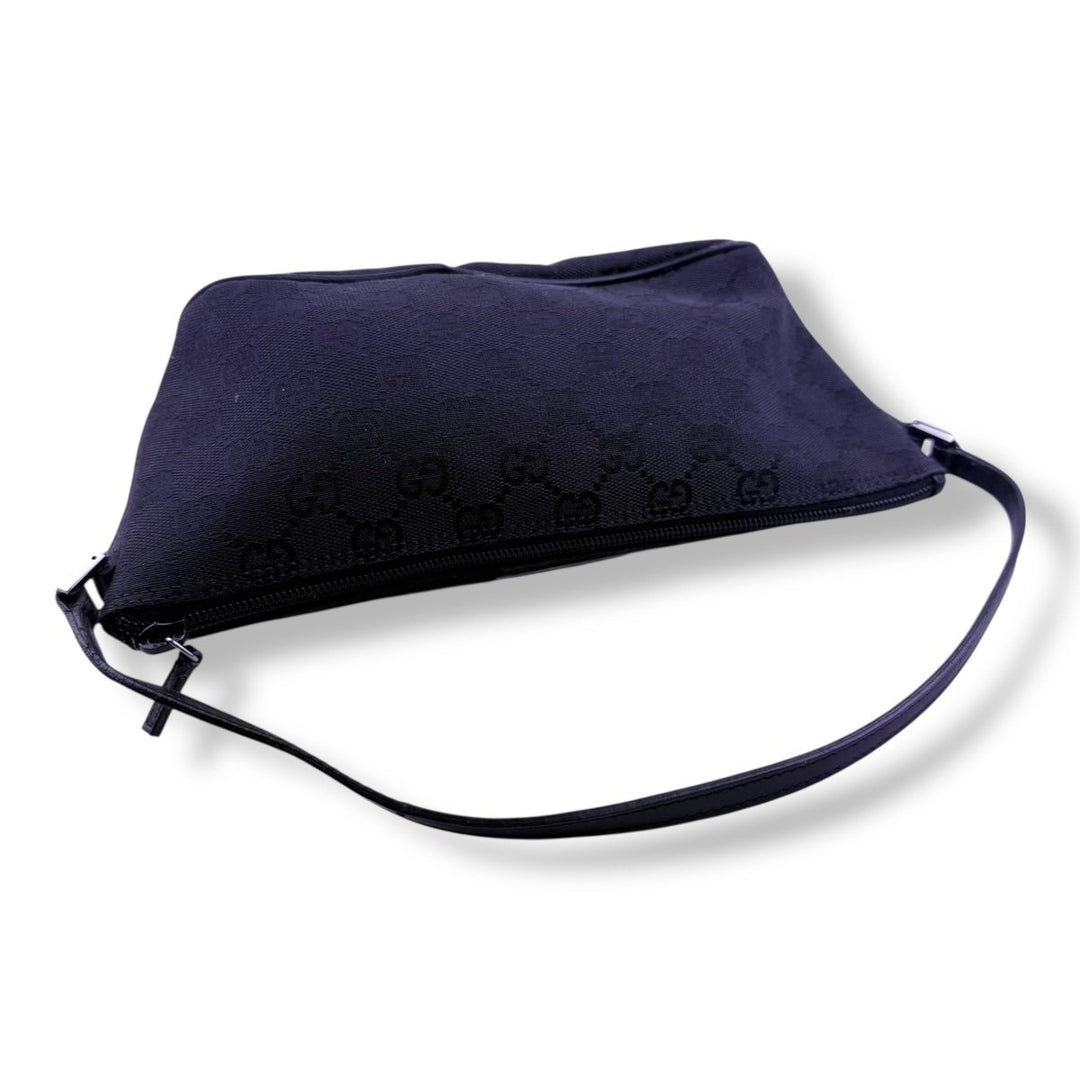 Gucci GG Supreme Black Mini Boat Pochette Handbag - Lux Central