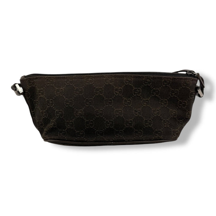 Gucci GG Supreme Brown Boat Pochette Handbag - Lux Central