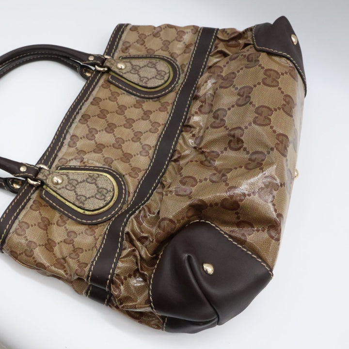 Gucci GG Supreme Crystal Beige Tote Handbag - Lux Central