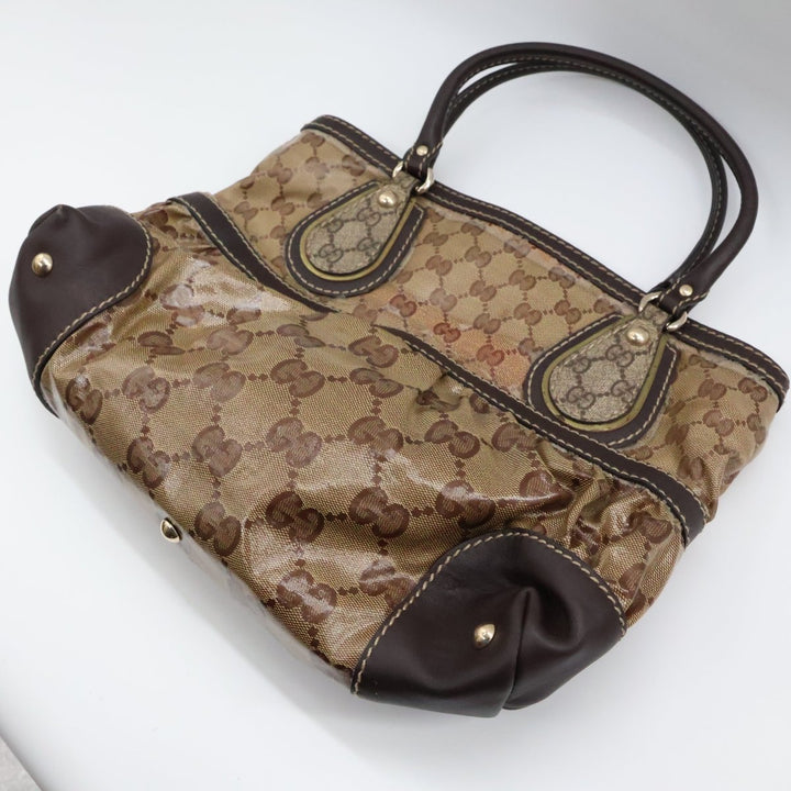 Gucci GG Supreme Crystal Beige Tote Handbag - Lux Central
