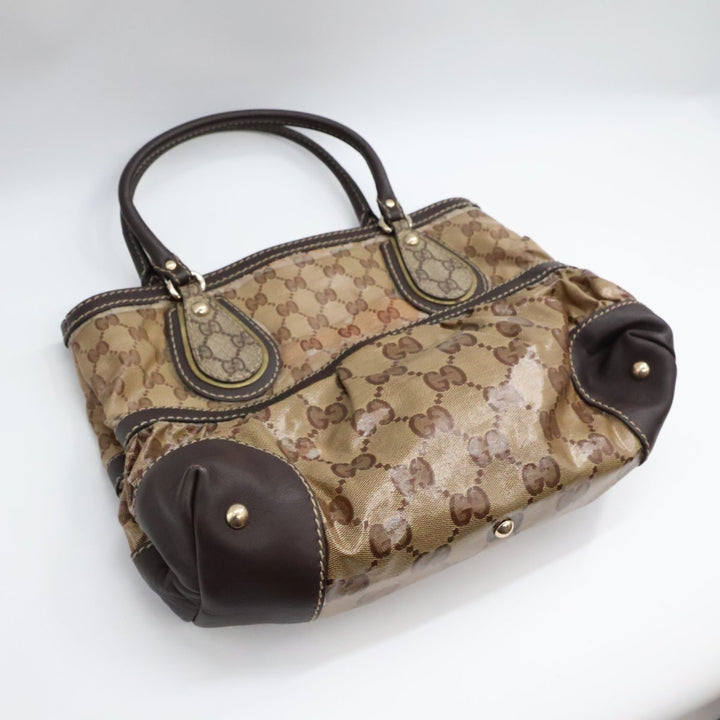 Gucci GG Supreme Crystal Beige Tote Handbag - Lux Central