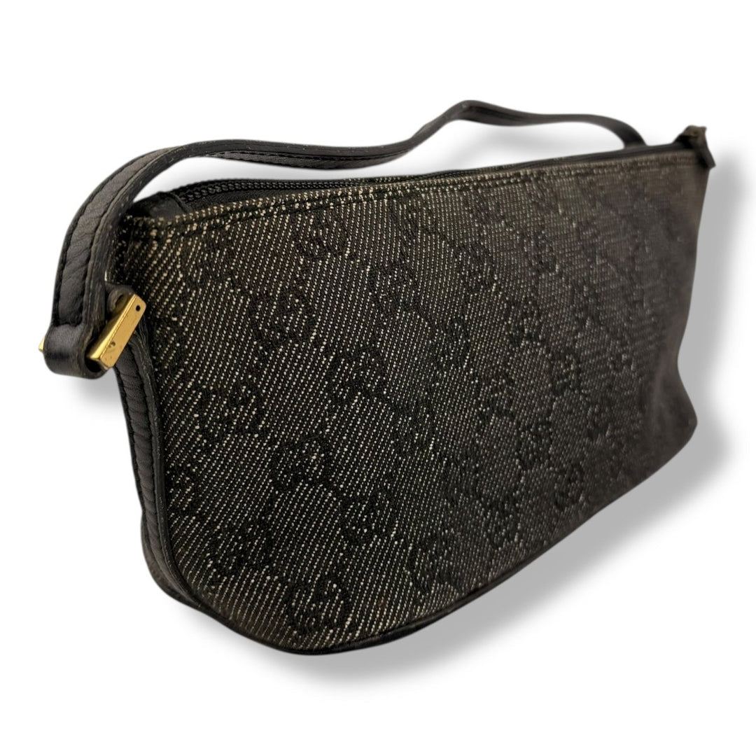 Gucci GG Supreme Grey Boat Pochette Handbag - Lux Central