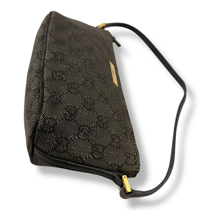 Gucci GG Supreme Grey Boat Pochette Handbag - Lux Central