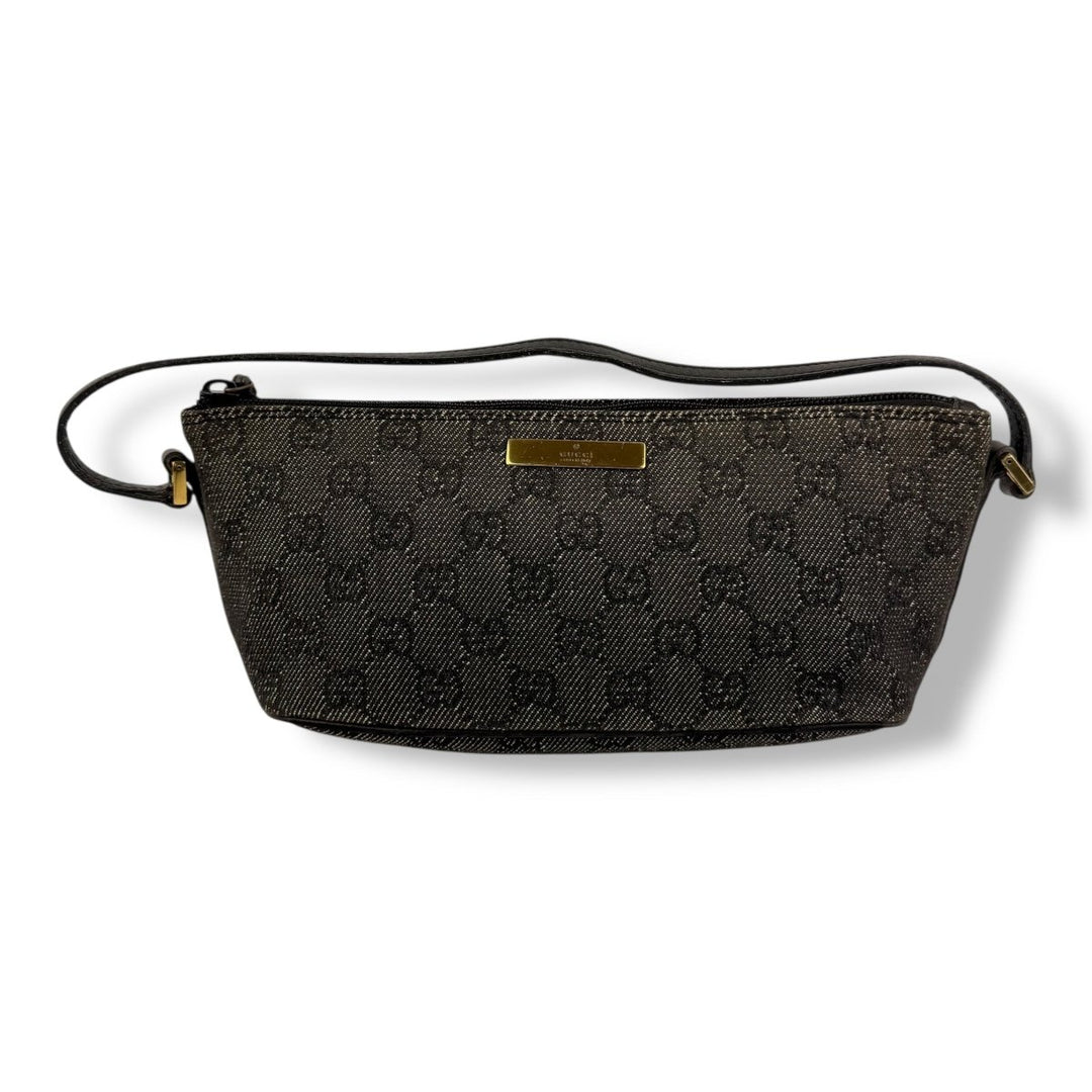 Gucci GG Supreme Grey Boat Pochette Handbag - Lux Central