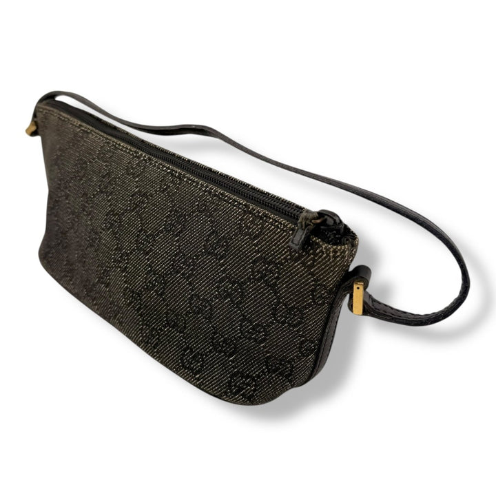 Gucci GG Supreme Grey Boat Pochette Handbag - Lux Central