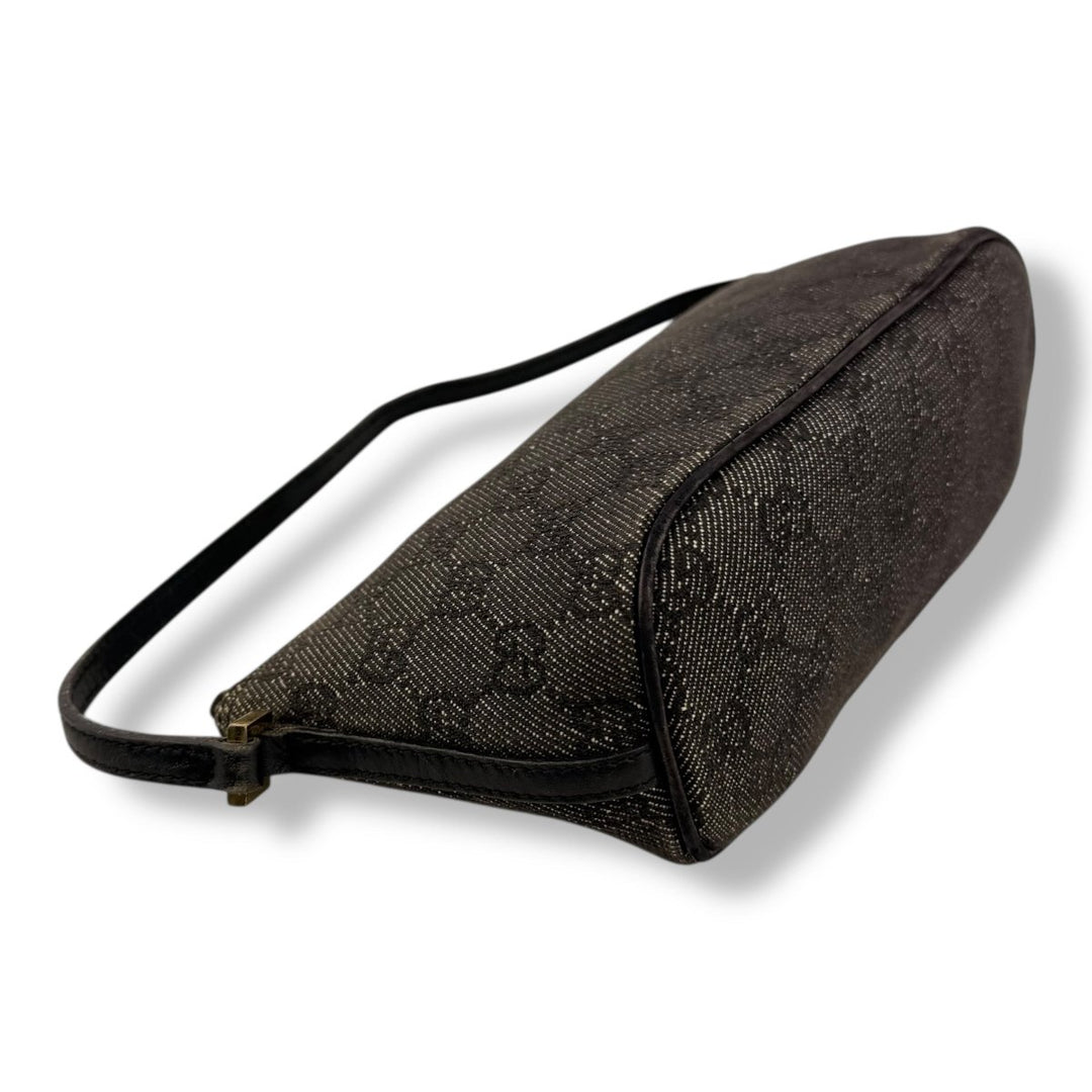 Gucci GG Supreme Grey Boat Pochette Handbag - Lux Central