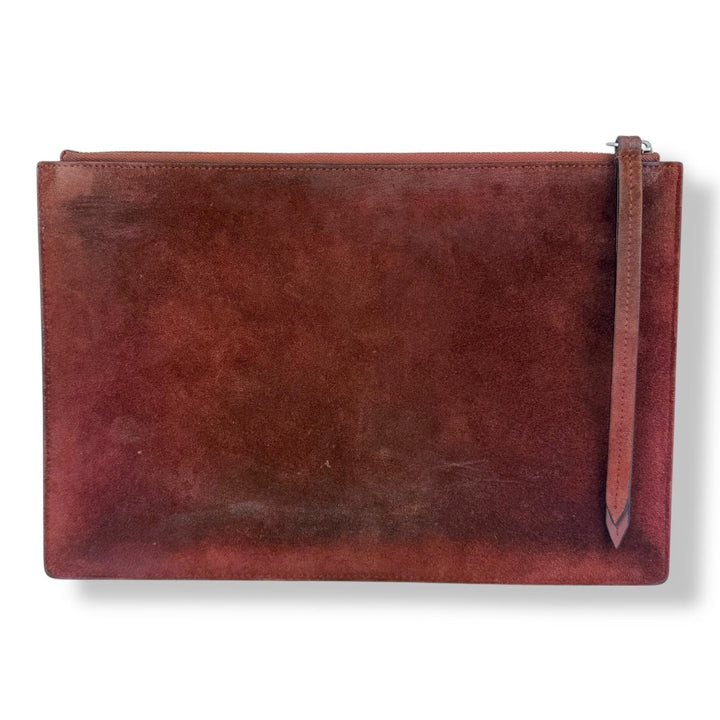 Gucci GG Supreme Large Pink Bloom Clutch Pouch - Lux Central