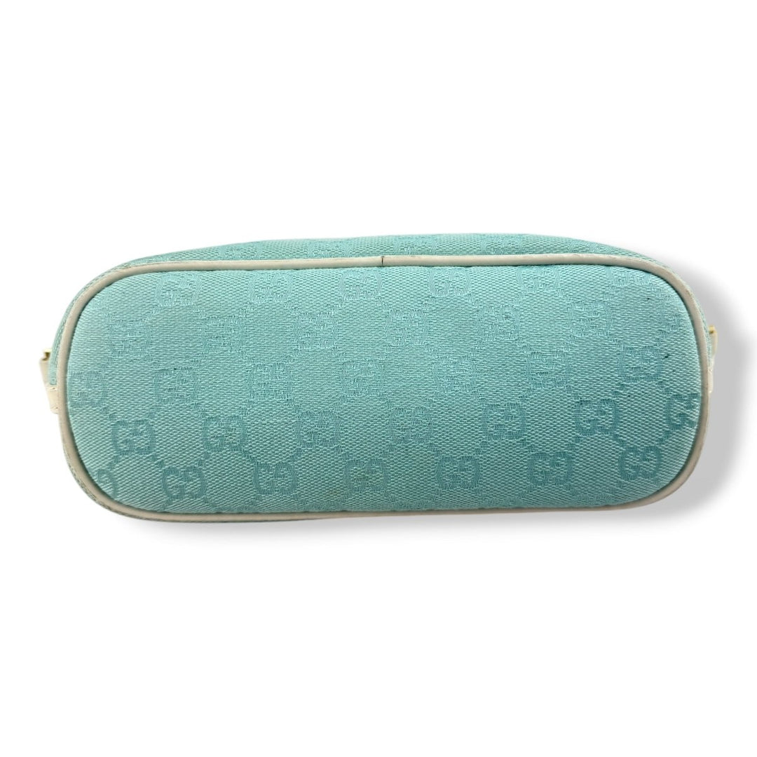 Gucci GG Supreme Light Blue Boat Pochette Handbag - Lux Central