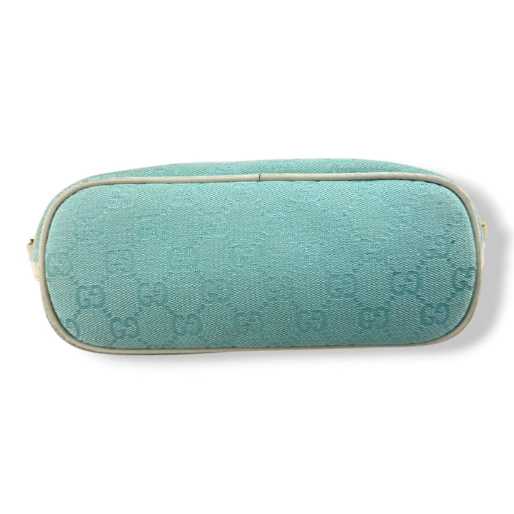 Gucci GG Supreme Light Blue Boat Pochette Handbag - Lux Central