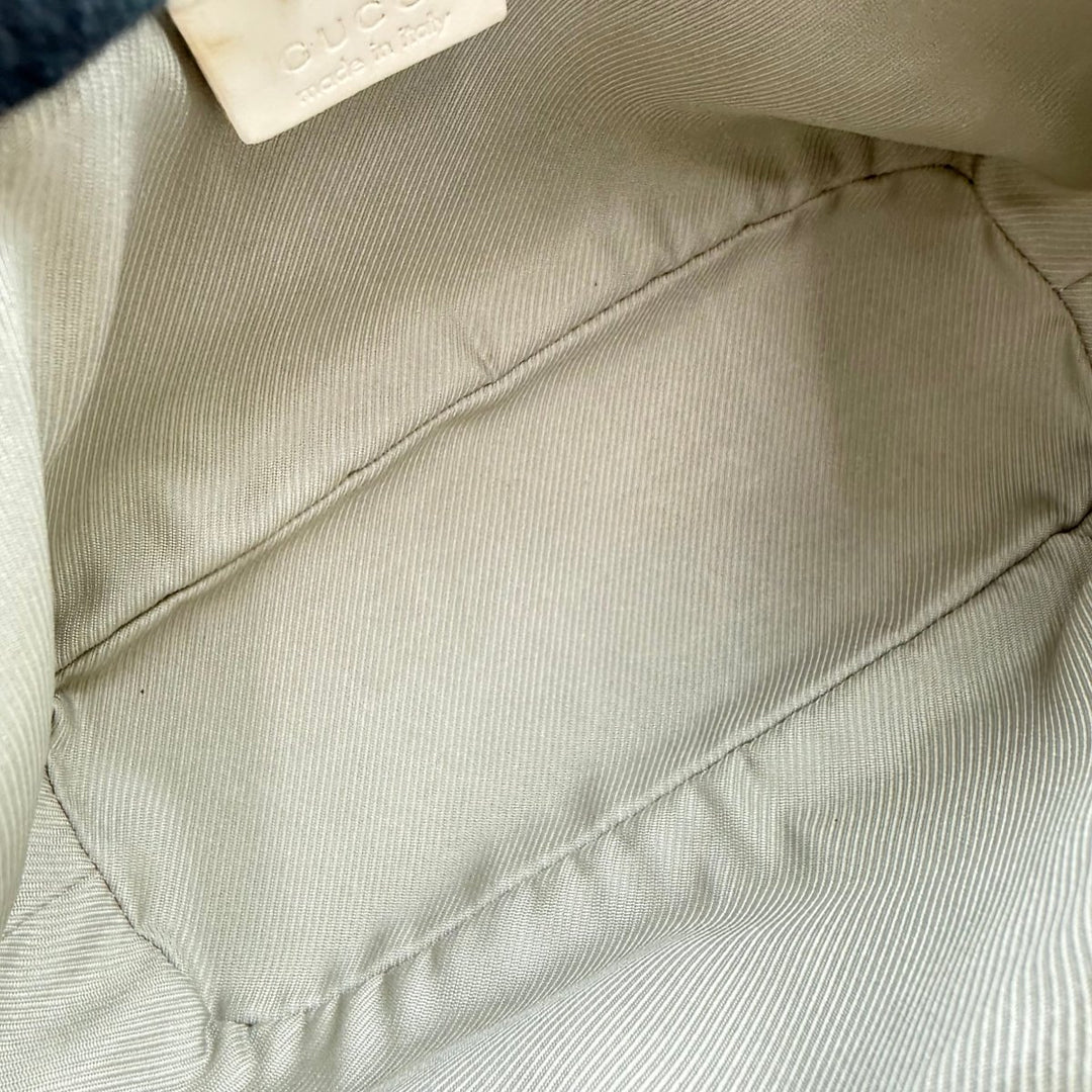 Gucci GG Supreme Light Blue Boat Pochette Handbag - Lux Central