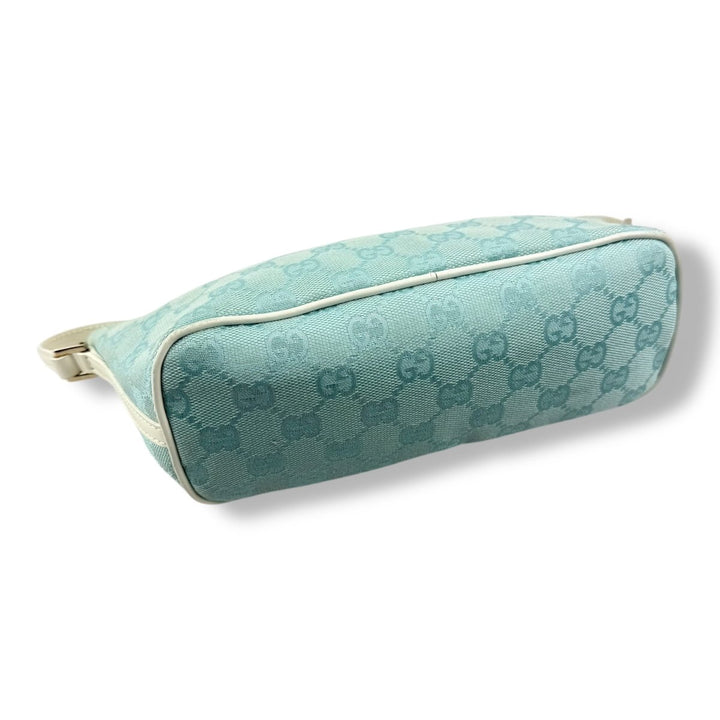 Gucci GG Supreme Light Blue Boat Pochette Handbag - Lux Central