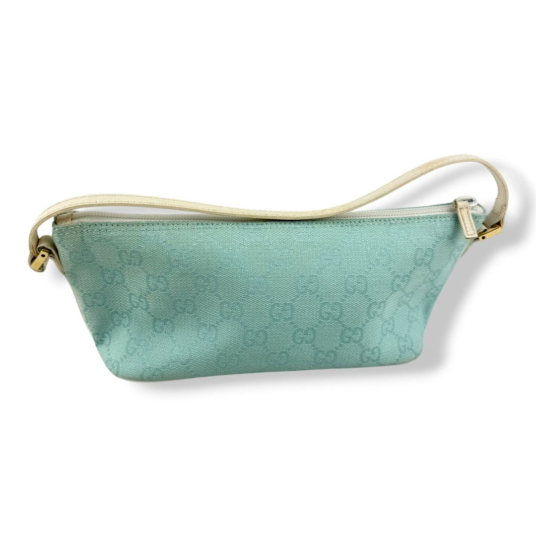 Gucci GG Supreme Light Blue Boat Pochette Handbag - Lux Central