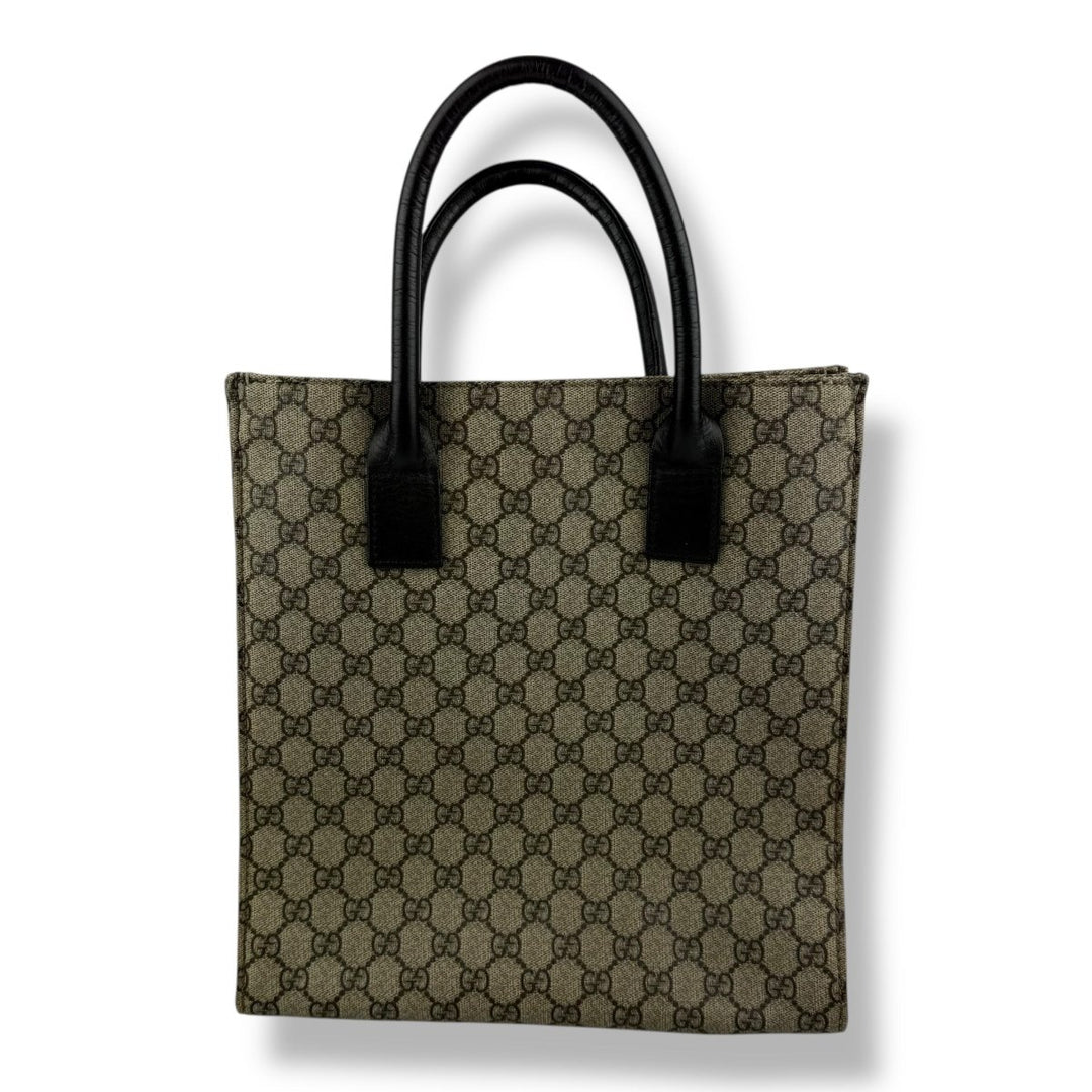 Gucci GG Supreme Monogram Beige Tote Handbag - Lux Central