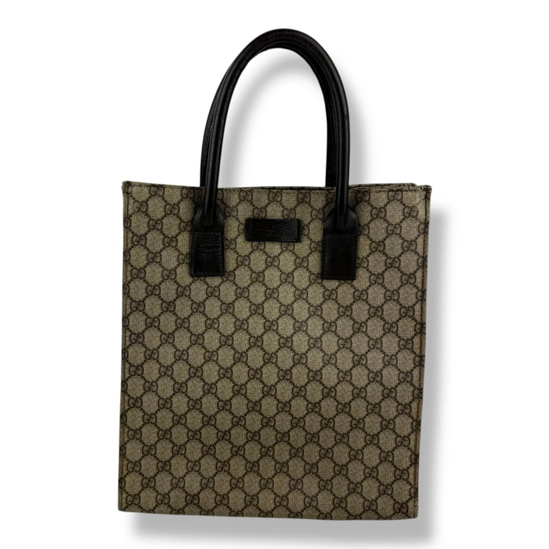 Gucci GG Supreme Monogram Beige Tote Handbag - Lux Central