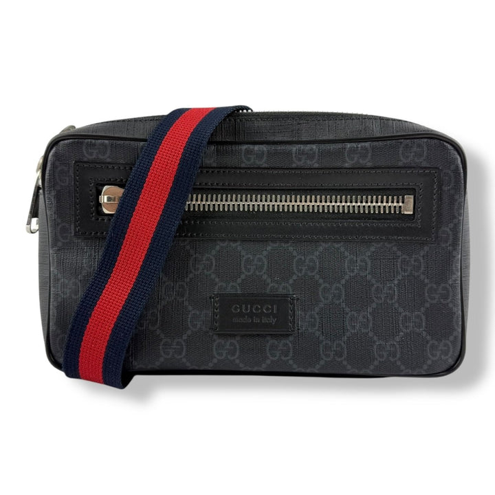 Gucci GG Supreme Monogram Black Belt Bag - Lux Central