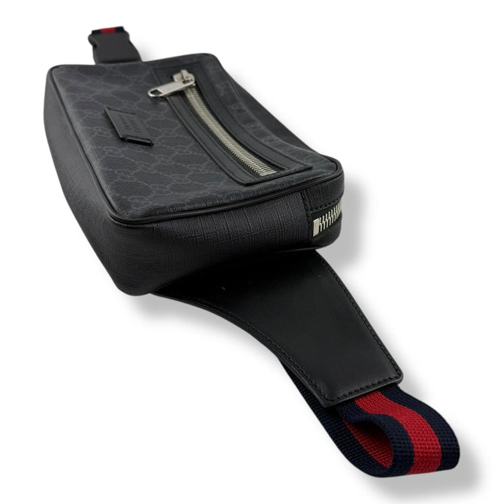 Gucci GG Supreme Monogram Black Belt Bag - Lux Central
