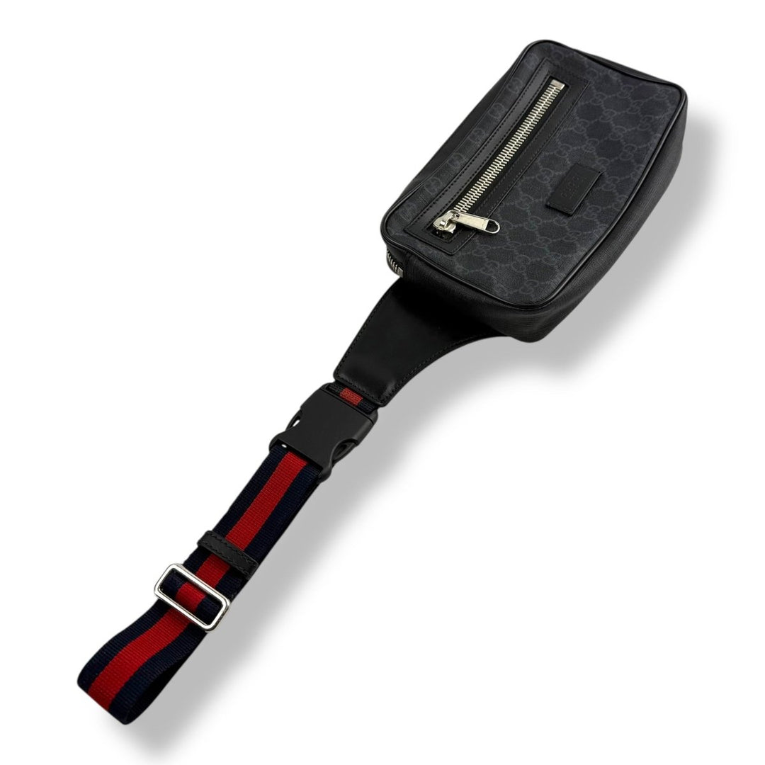 Gucci GG Supreme Monogram Black Belt Bag - Lux Central