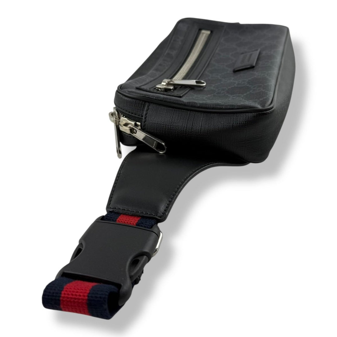 Gucci GG Supreme Monogram Black Belt Bag - Lux Central