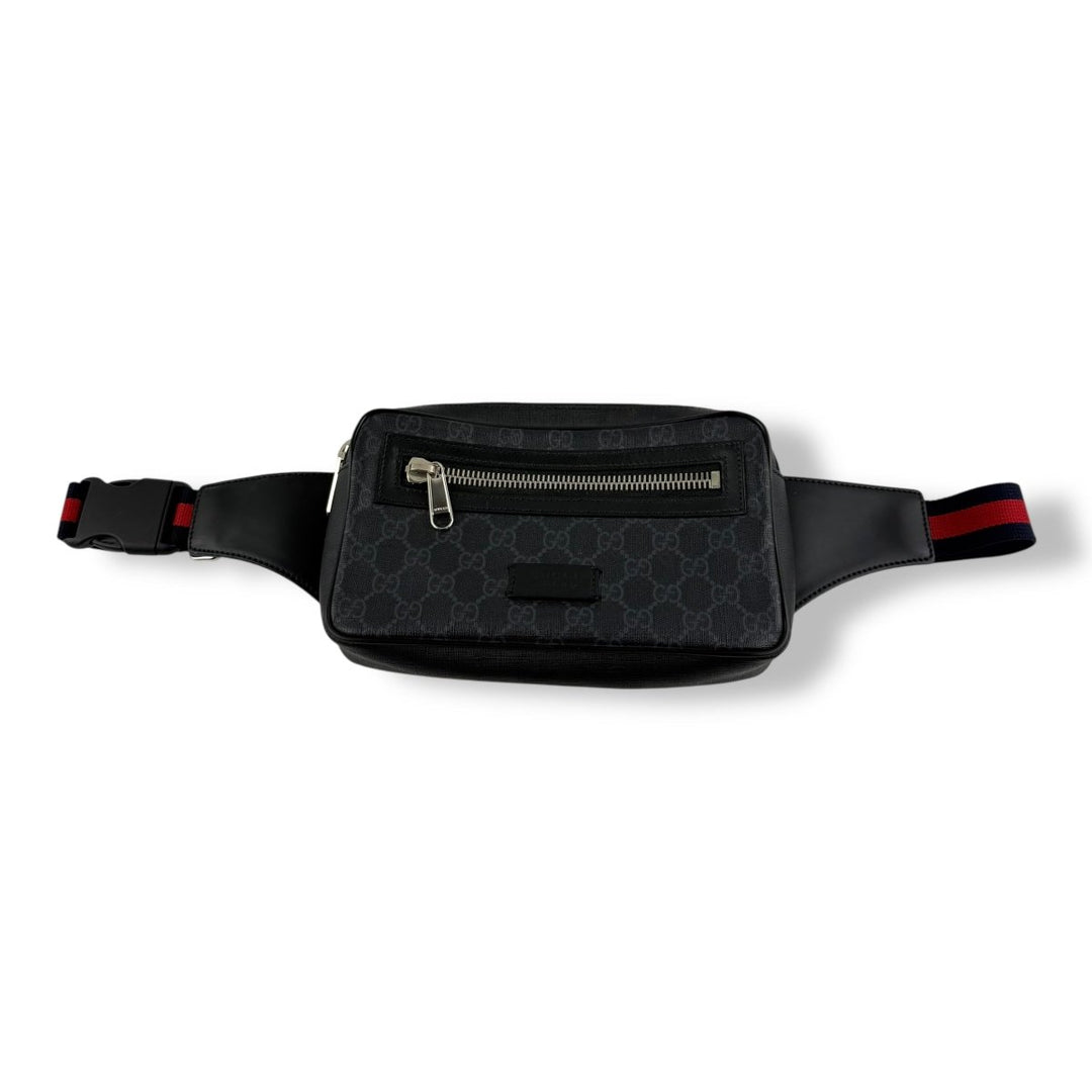 Gucci GG Supreme Monogram Black Belt Bag - Lux Central