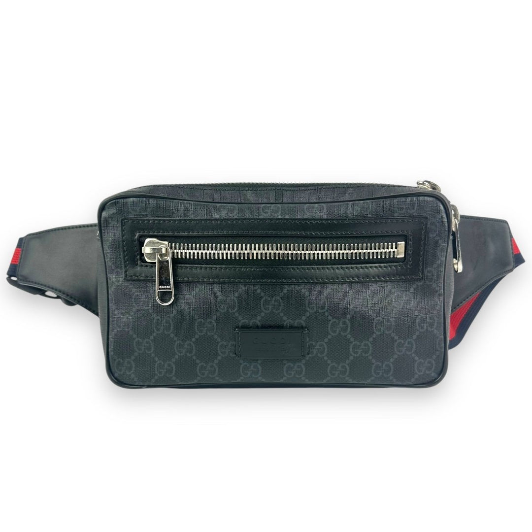 Gucci GG Supreme Monogram Black Belt Bag - Lux Central