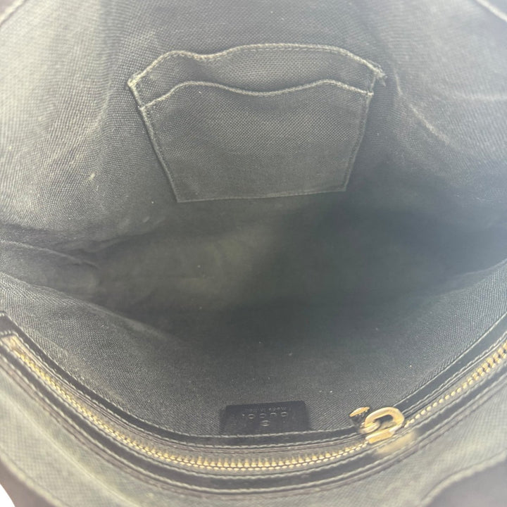 Gucci GG Supreme Monogram Large Black Messenger Bag - Lux Central