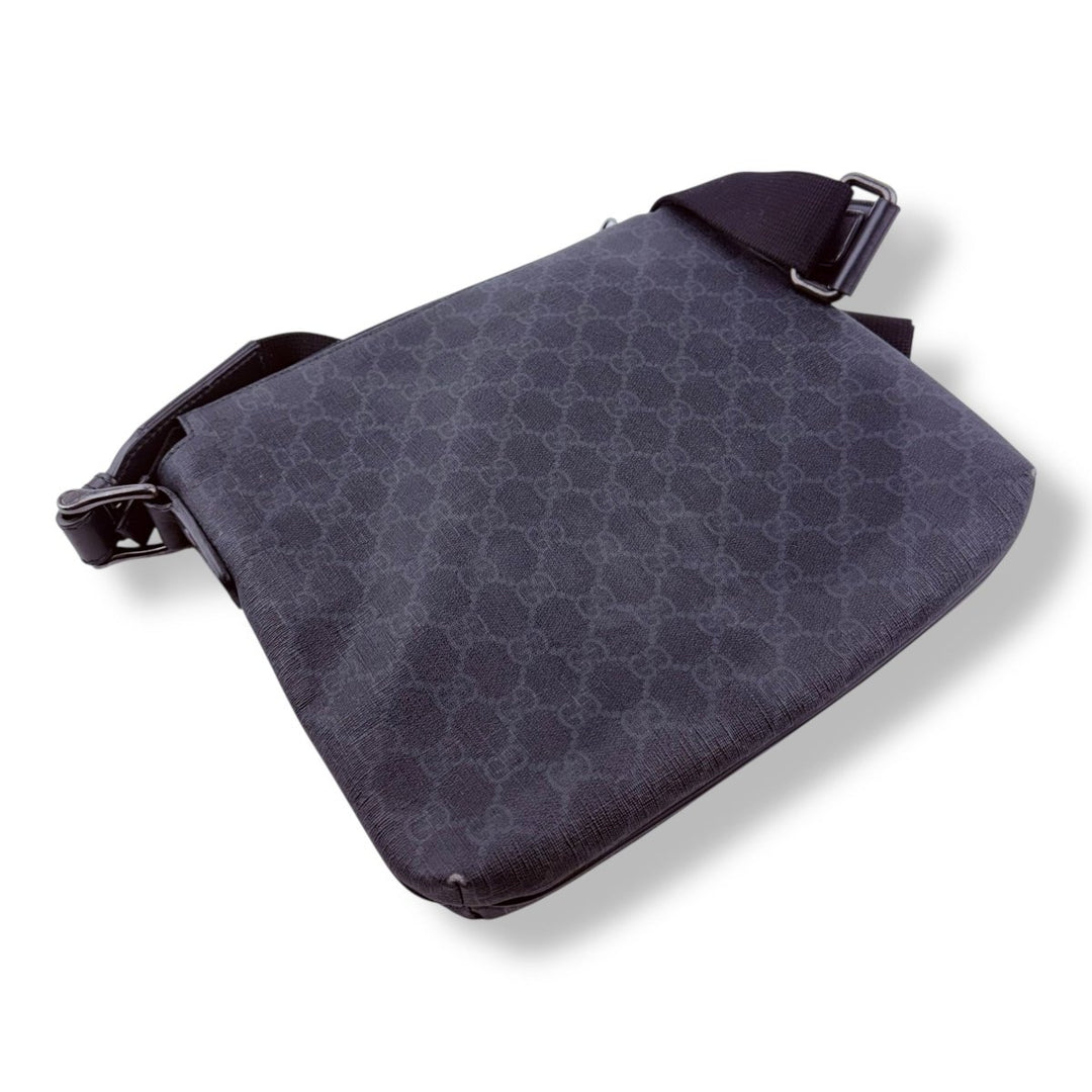 Gucci GG Supreme Monogram Small Black Messenger Bag - Lux Central