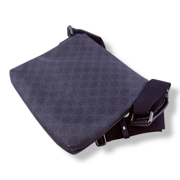 Gucci GG Supreme Monogram Small Black Messenger Bag - Lux Central