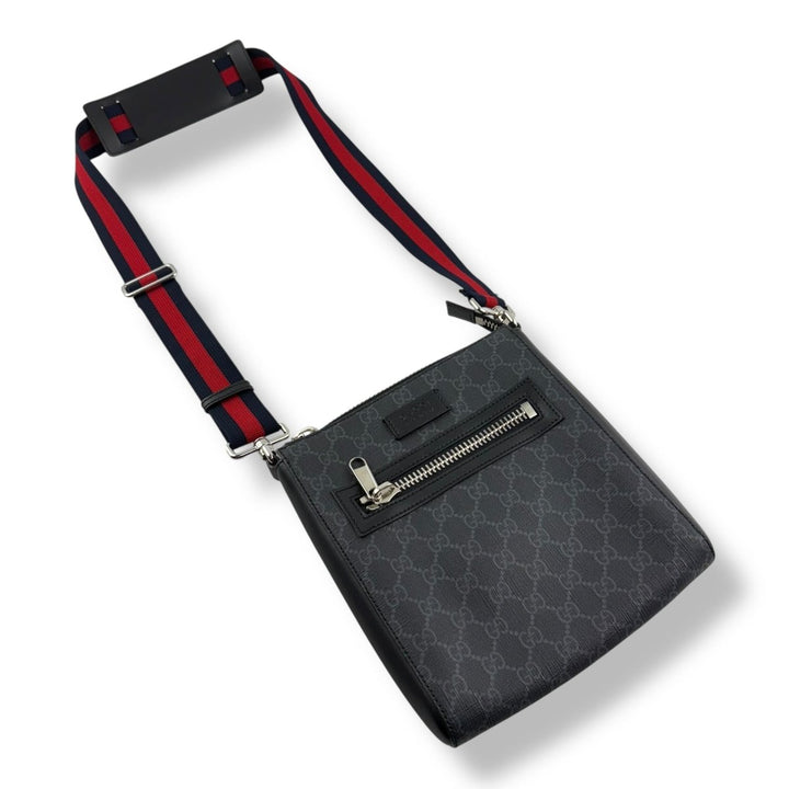 Gucci GG Supreme Monogram Small Black Messenger Bag - Lux Central