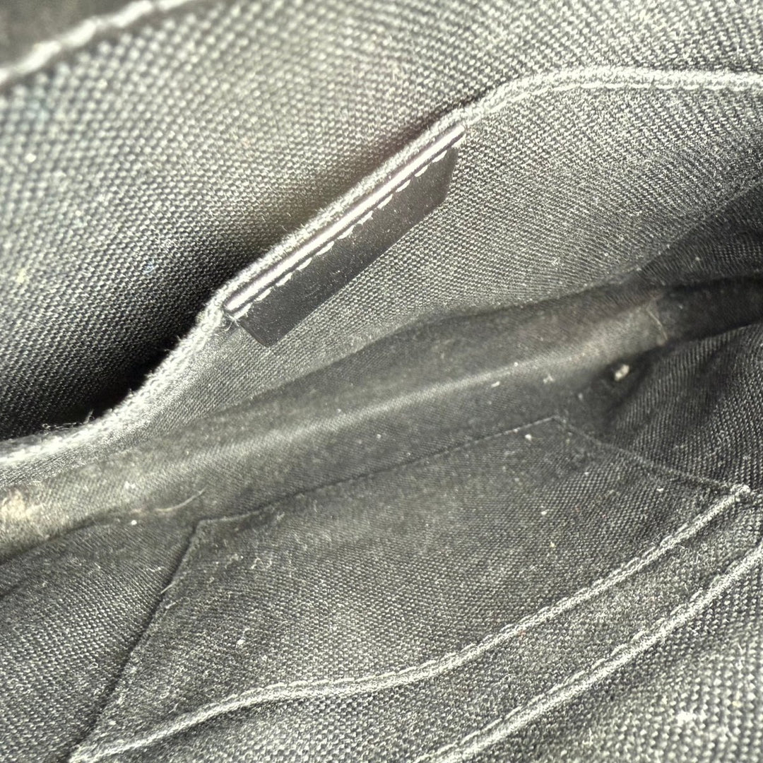 Gucci GG Supreme Monogram Small Black Messenger Bag - Lux Central