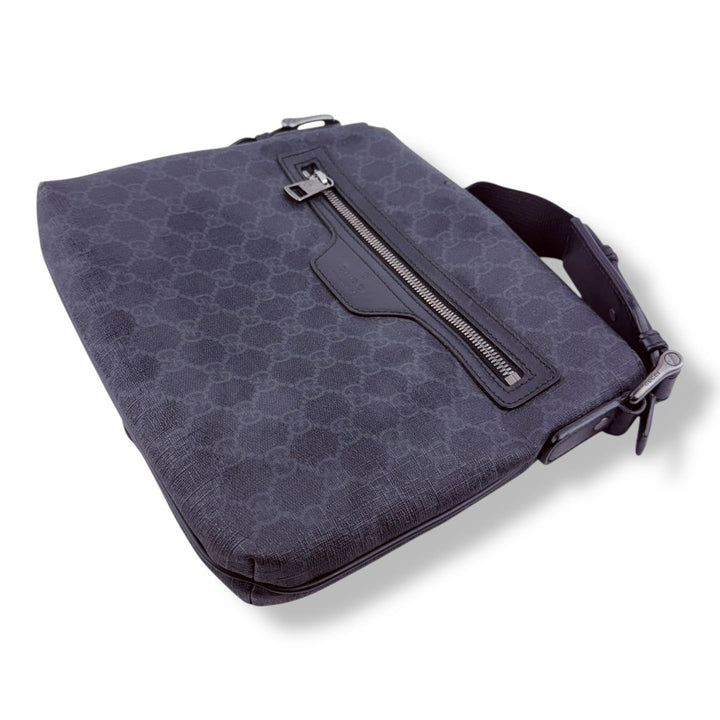 Gucci GG Supreme Monogram Small Black Messenger Bag - Lux Central