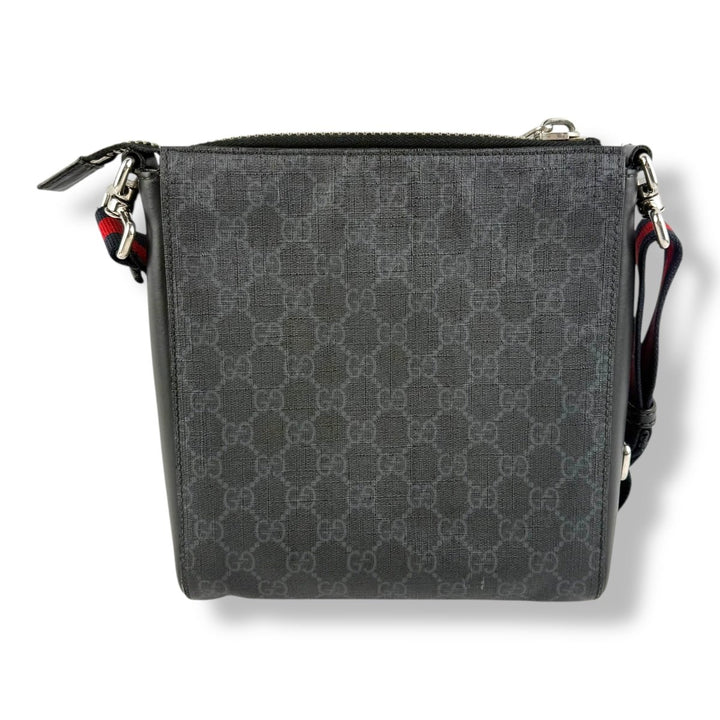 Gucci GG Supreme Monogram Small Black Messenger Bag - Lux Central
