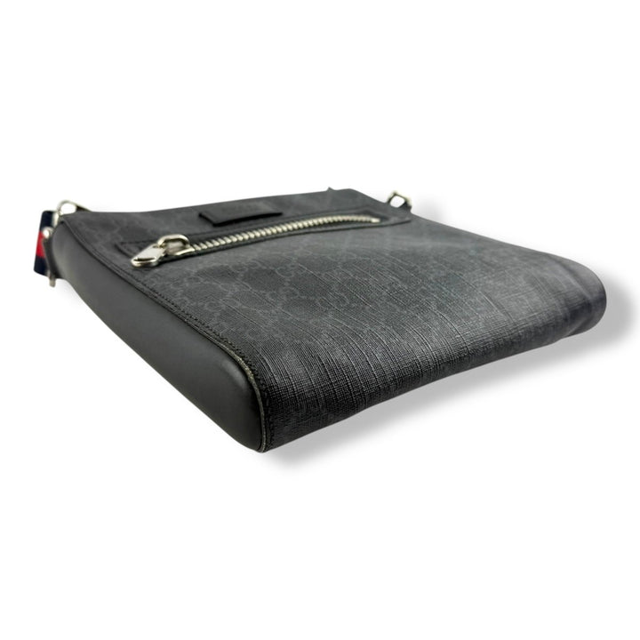Gucci GG Supreme Monogram Small Black Messenger Bag - Lux Central