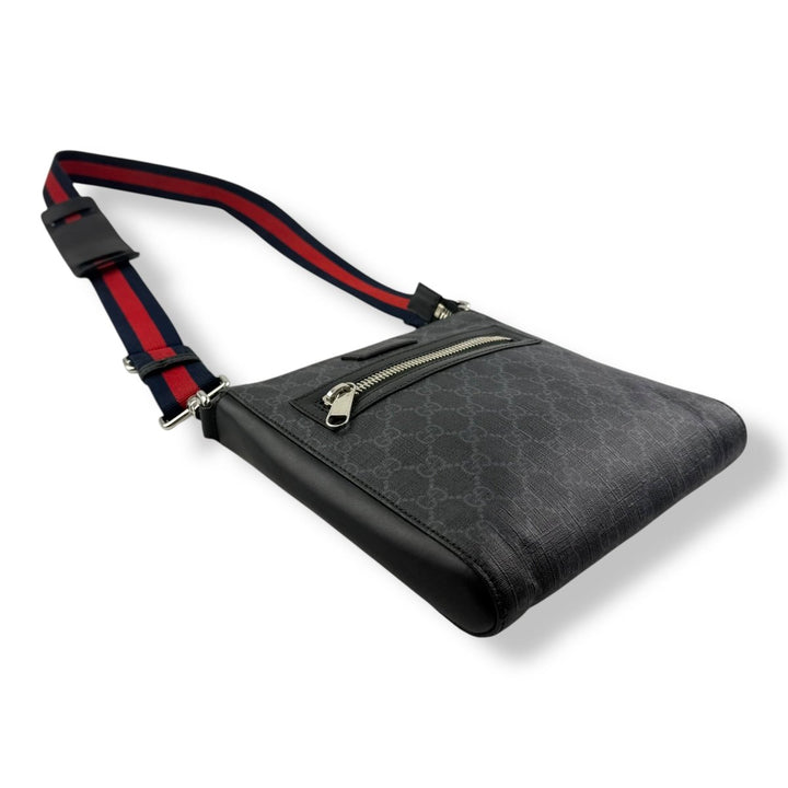 Gucci GG Supreme Monogram Small Black Messenger Bag - Lux Central