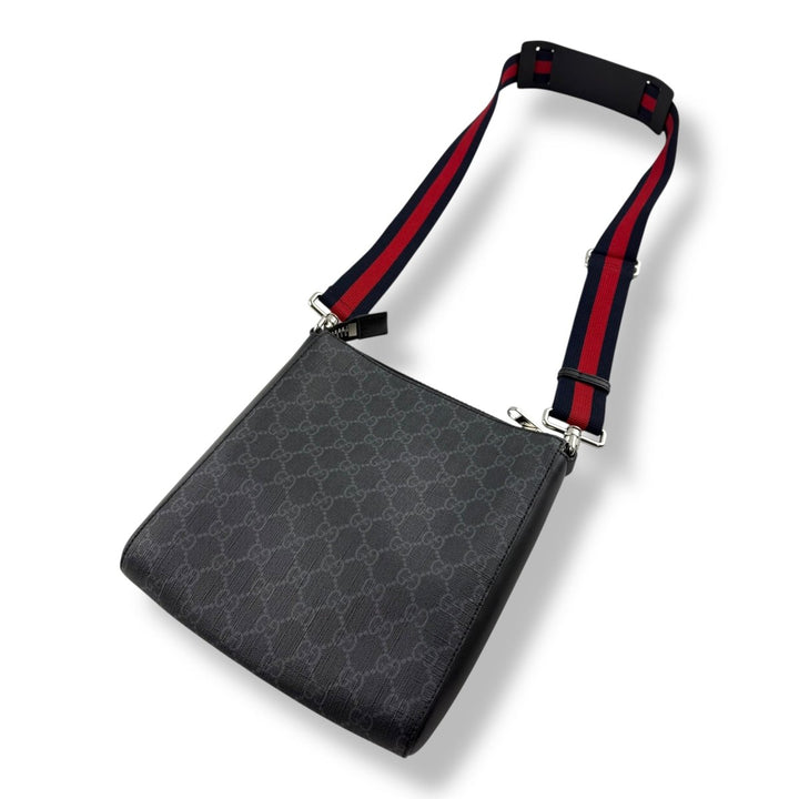 Gucci GG Supreme Monogram Small Black Messenger Bag - Lux Central