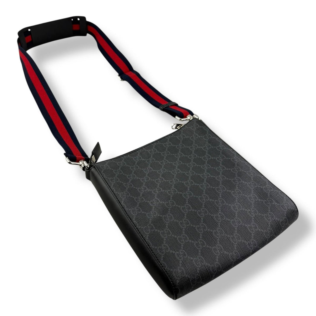 Gucci GG Supreme Monogram Small Black Messenger Bag - Lux Central